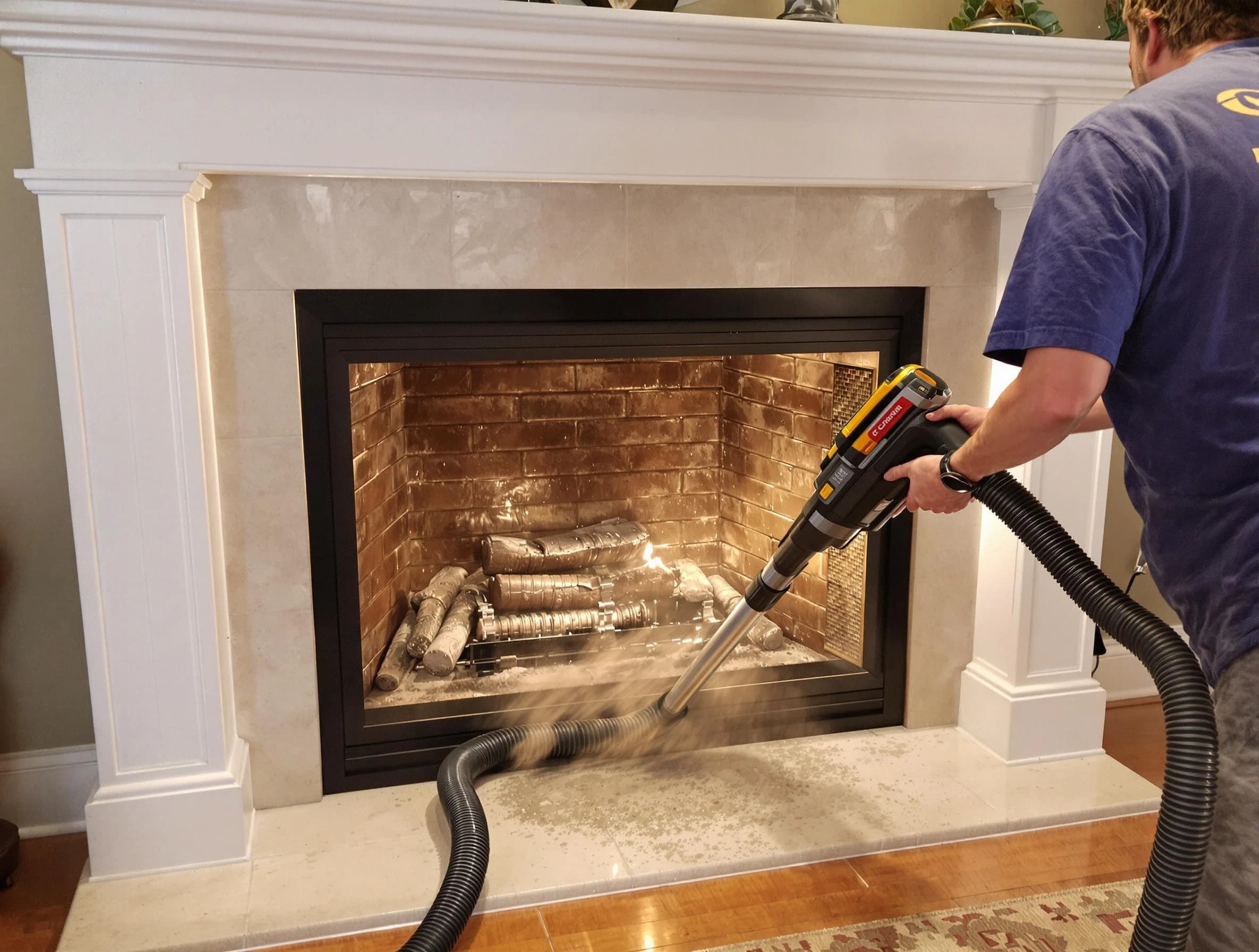 Fireplace cleaning performed by Springfield Chimney Sweep in Springfield, TN