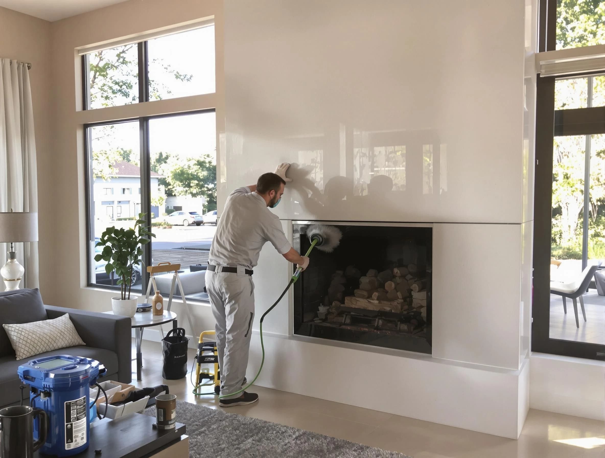 Springfield Chimney Sweep performing thorough soot removal in Springfield, TN