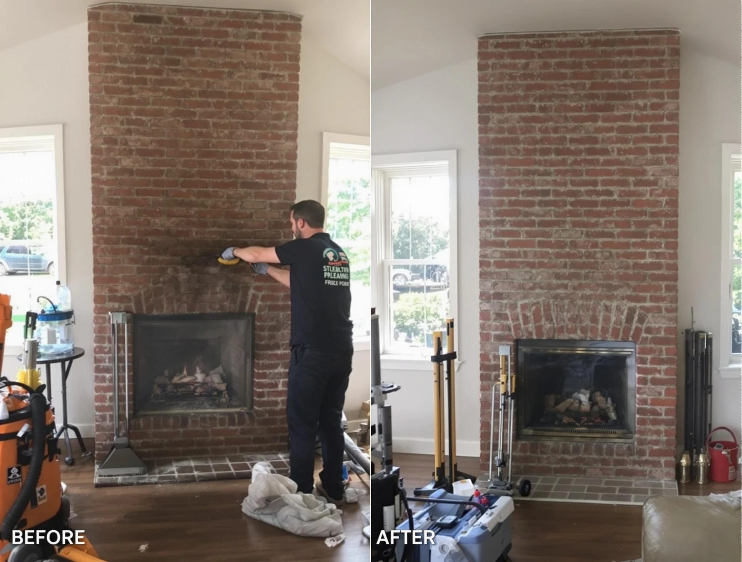 Finished chimney sweeping service by Springfield Chimney Sweep in Springfield, TN