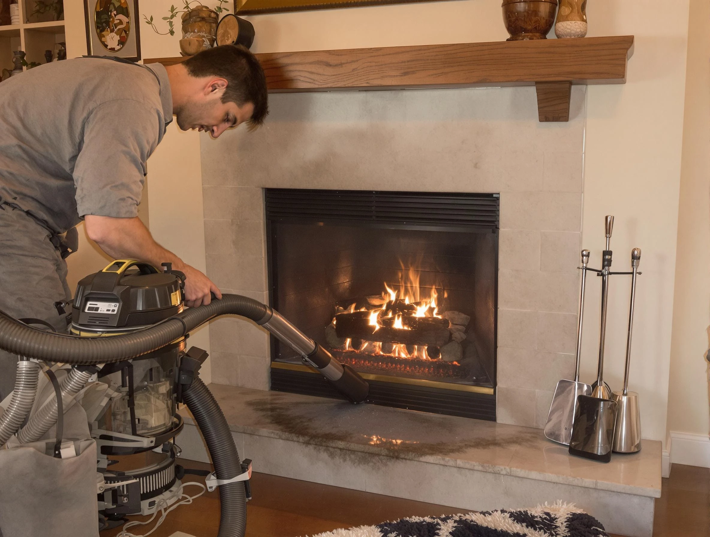 Routine fireplace upkeep by Springfield Chimney Sweep in Springfield, TN