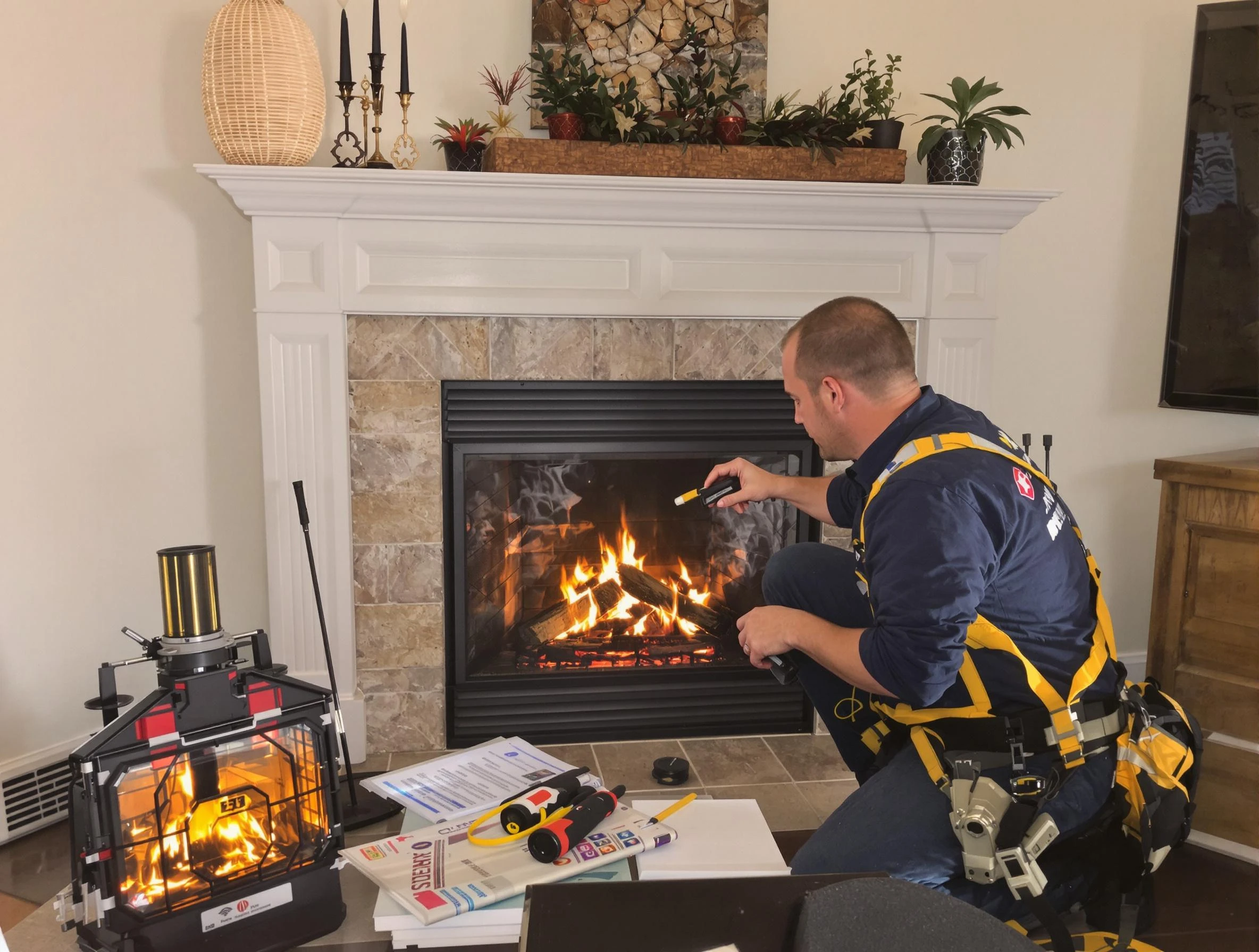 Safety-focused fireplace inspection by Springfield Chimney Sweep in Springfield, TN